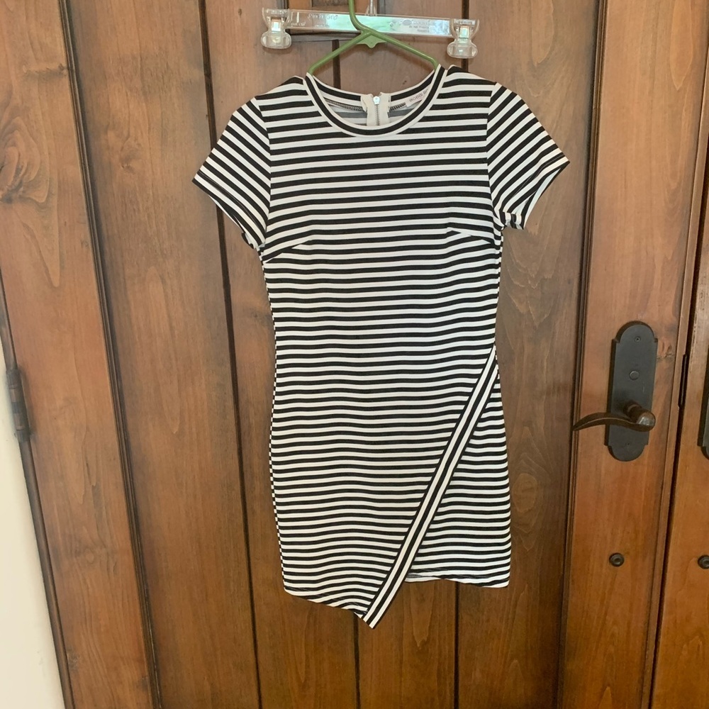 Aysemetric striped dress